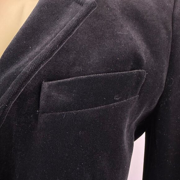 J.Crew Womens Black Cotton Blazer Single-Button Velvet Style Size 4 - Picture 7 of 12